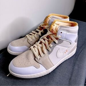 Nike - Air Jordan 1 Mid SE - Craft Inside Out - White Shoes DM9652-100 - NWOT